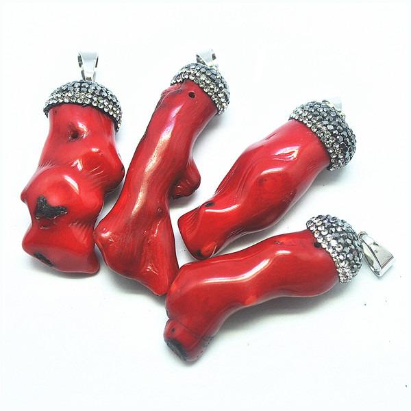 Coral Charms and Coral Pendants for Jewelry Crafting