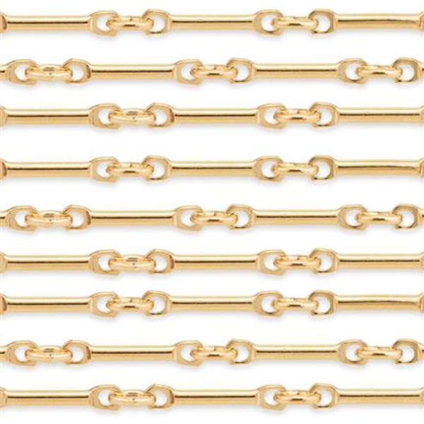 Bar Chain Sold By The Foot In Sterling Silver and Gold-Filled Metals