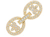 Gold Plated Fold Over Clasp with Cubic Zirconia