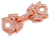 Rose Gold Plated Fold Over Clasp with Cubic Zirconia
