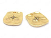 24K Gold Plated Brass Charms | Pendants | 12mm x 14mm