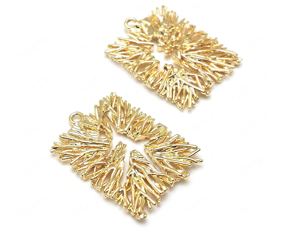 24K Gold Plated Charms with Dancer Cutout