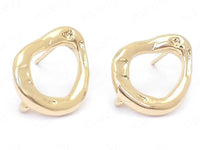 24K Gold Plated Ear Wires With Ring 