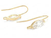24K Gold Plated Earring Hooks with Cubic Zirconia 