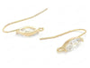 24K Gold Plated Ear Wire with Cubic Zirconia  Back