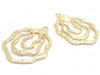 24K Gold Plated Earring Findings Front
