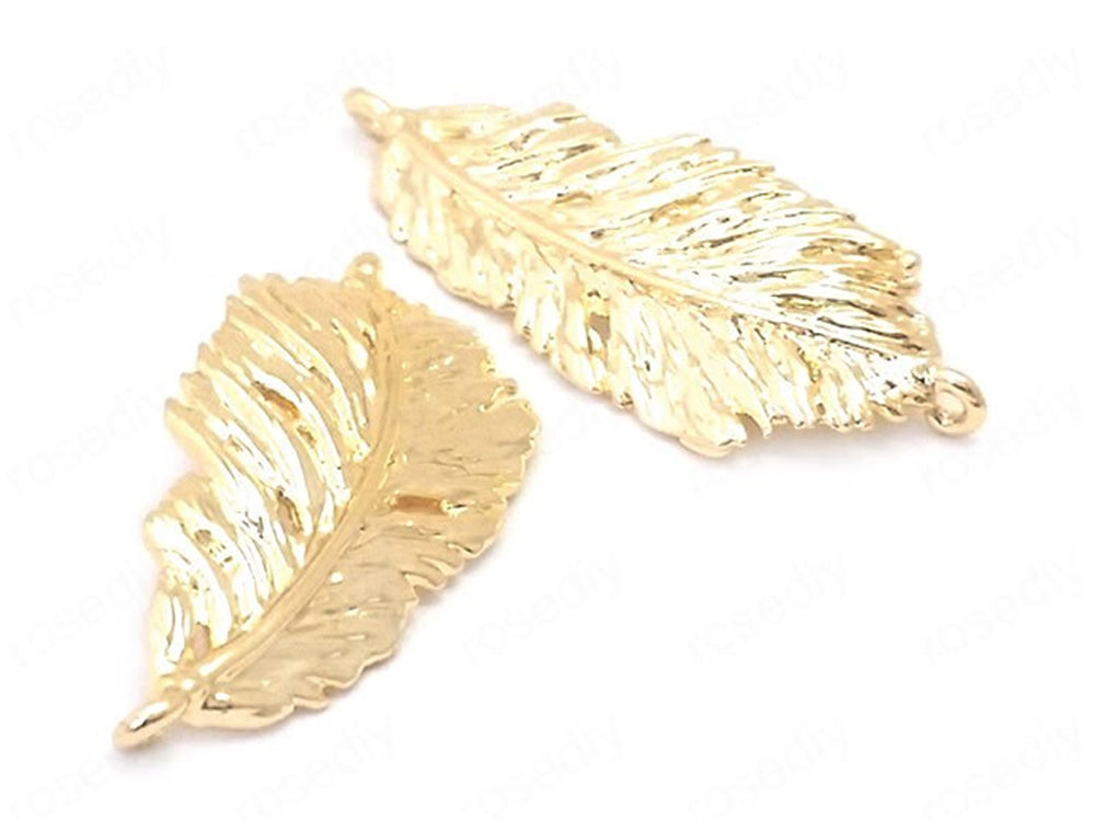 24K Gold Plated Leaf Connectors Side