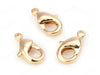 24K Gold Plated 12mm Lobster Clasp Side