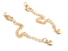 24K Gold Plated Extender Chain with Lobster Clasp and Heart Charm