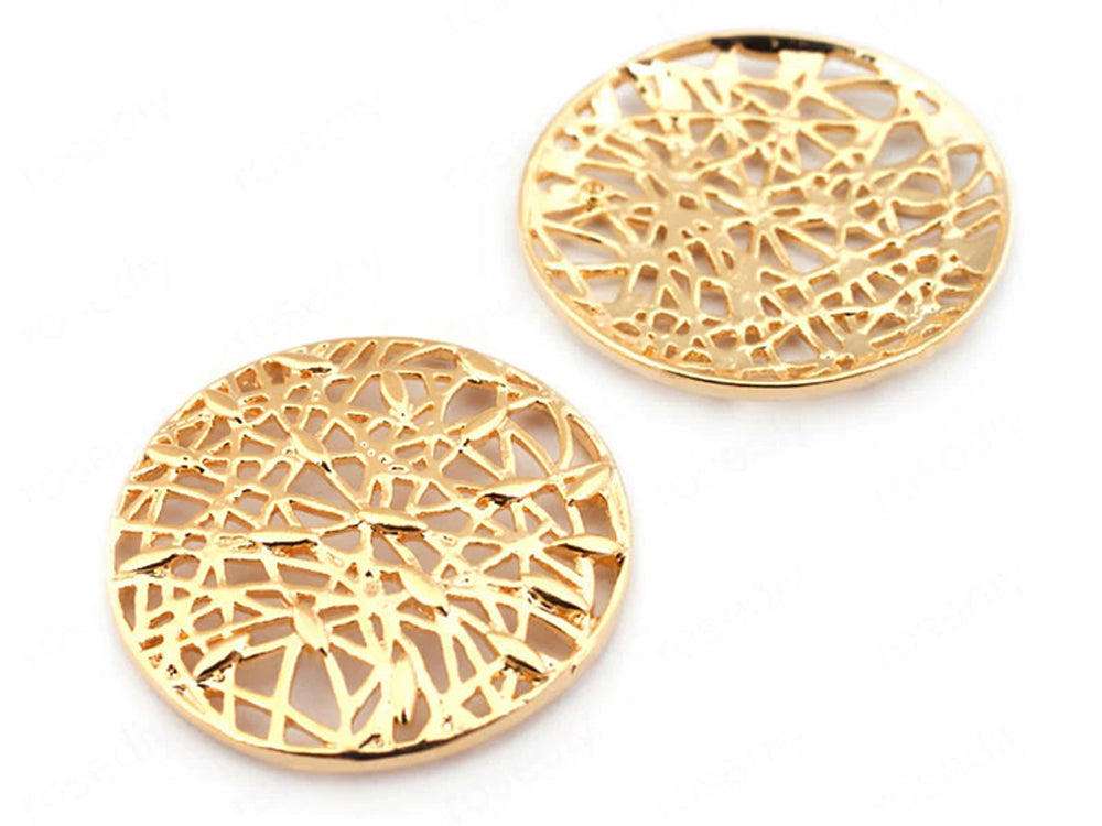 24K Gold Plated Reticulate Pendant/Charms