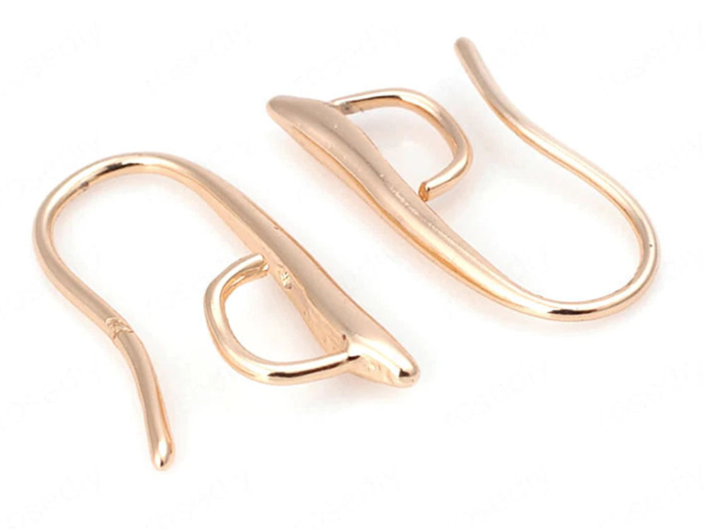 Earring Findings 24K Gold Plated 8mm x 20mm Clean Design