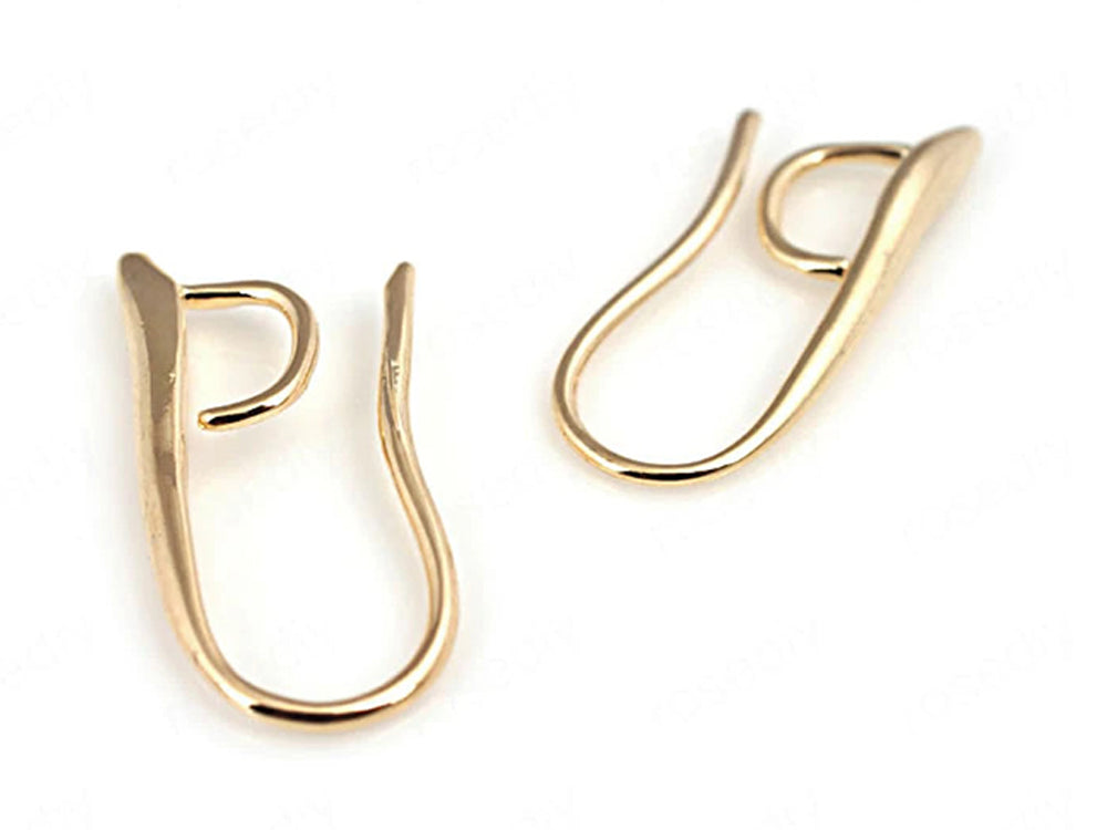 24K Gold Plated Modern/Clean Design Earring Hooks Side