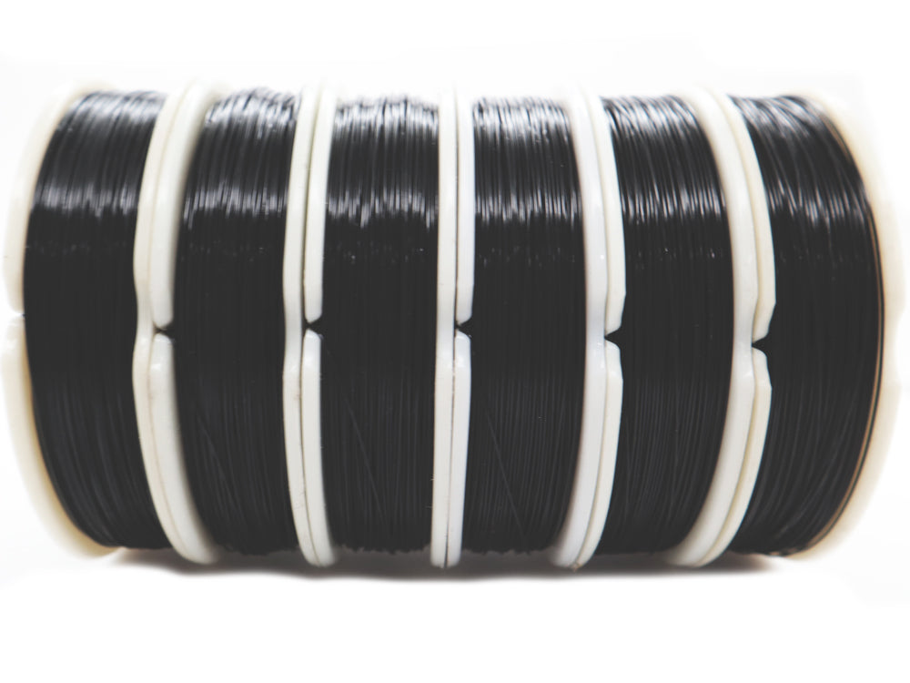 Black Tiger Tail Beading Wire in size .38mm