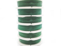 Tigertail Beading Wire in a Green Color Stacked