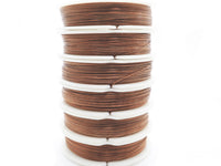 Tiger Tail Beading Wire in a Brown Color Stacked