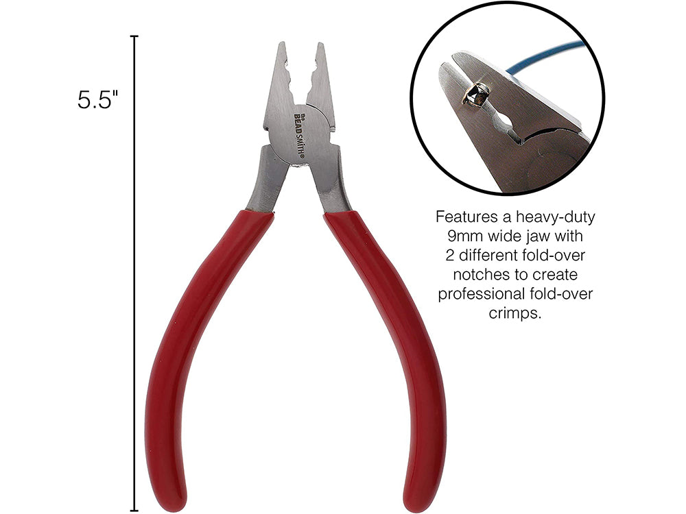 Fold Over Crimp Pliers | Pro Quality | Comfortable Grip | Extra Fine Tips