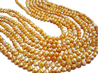 Orange Freshwater Pearls Beads Side