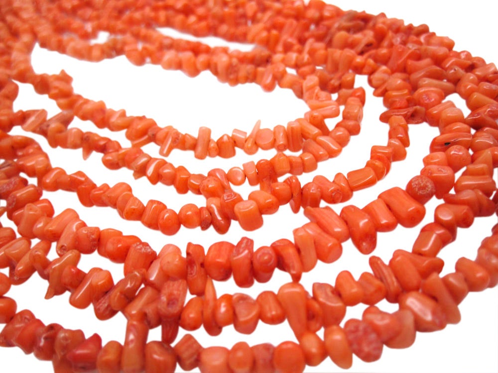 Coral Beads Orange Coral Gemstone Natural Orange Coral Gem Stone