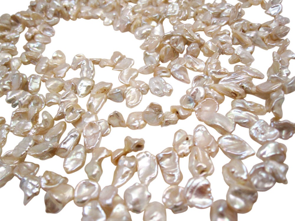 Keshi Pearls, Real Pearls, Ivory, Petal Drops