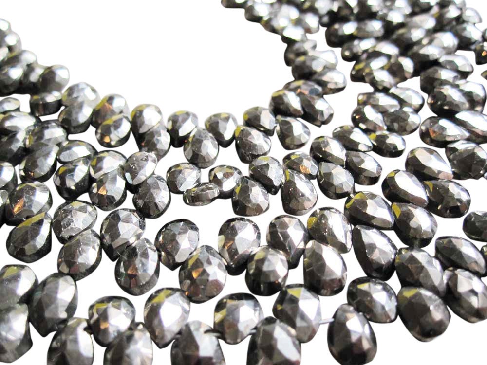 Pyrite Beads Pear Briolettes