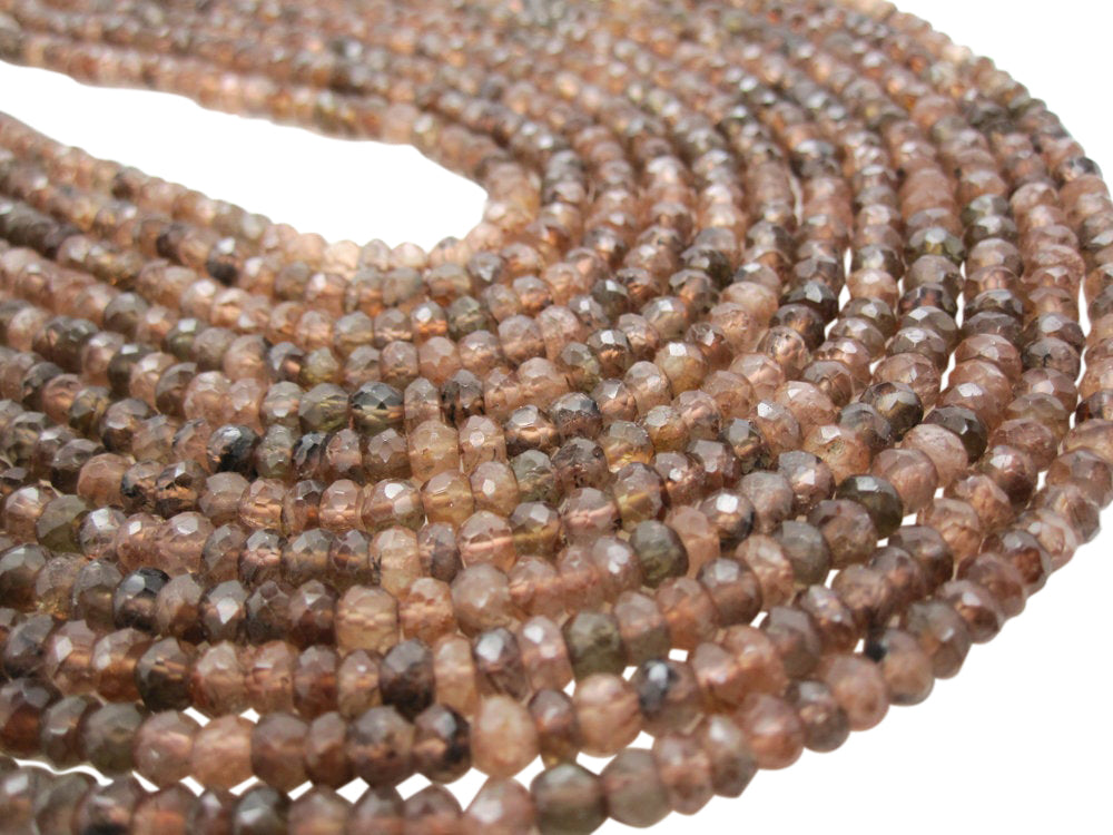 Andalusite Gemstone Beads in Faceted Rondelles