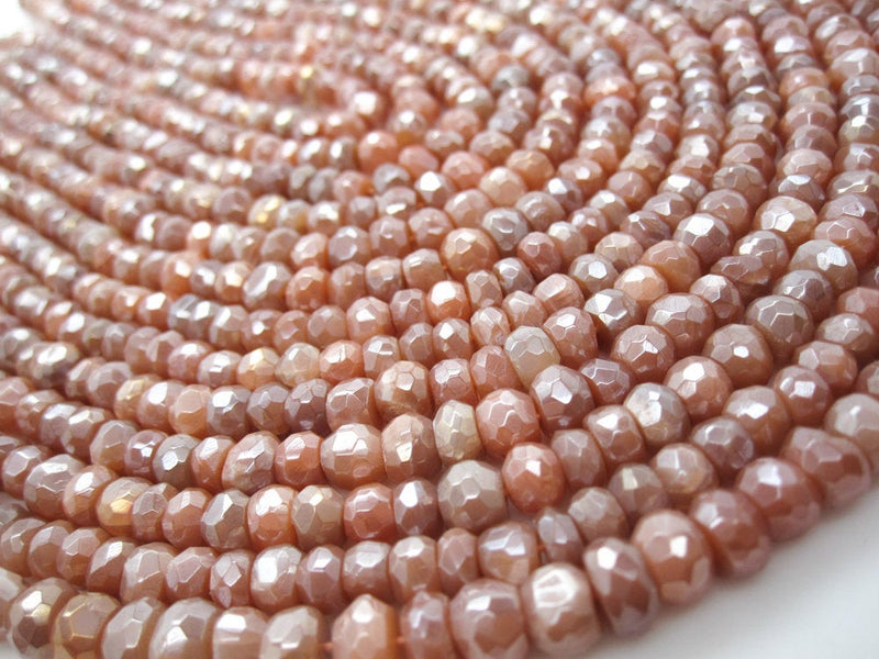 Peach Moonstone Beads Side