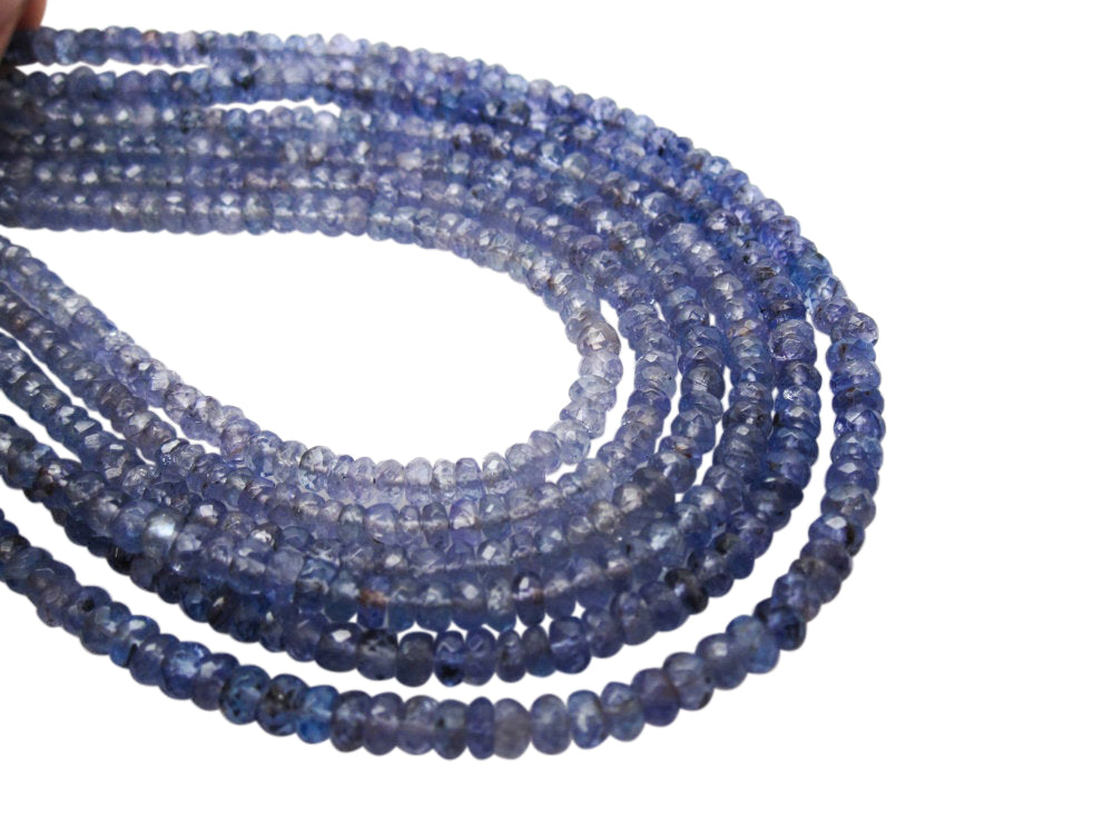 Tanzanite Stone Beads in Faceted Rondelles