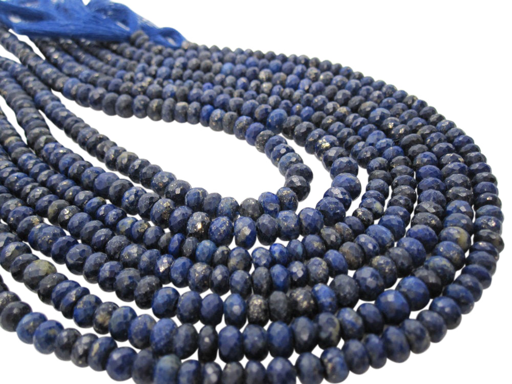 Lapis Lazuli Beads in Faceted Rondelle Shape