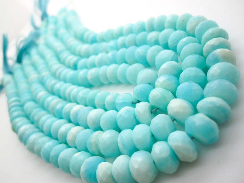 Blue Opal Beads Rondelles