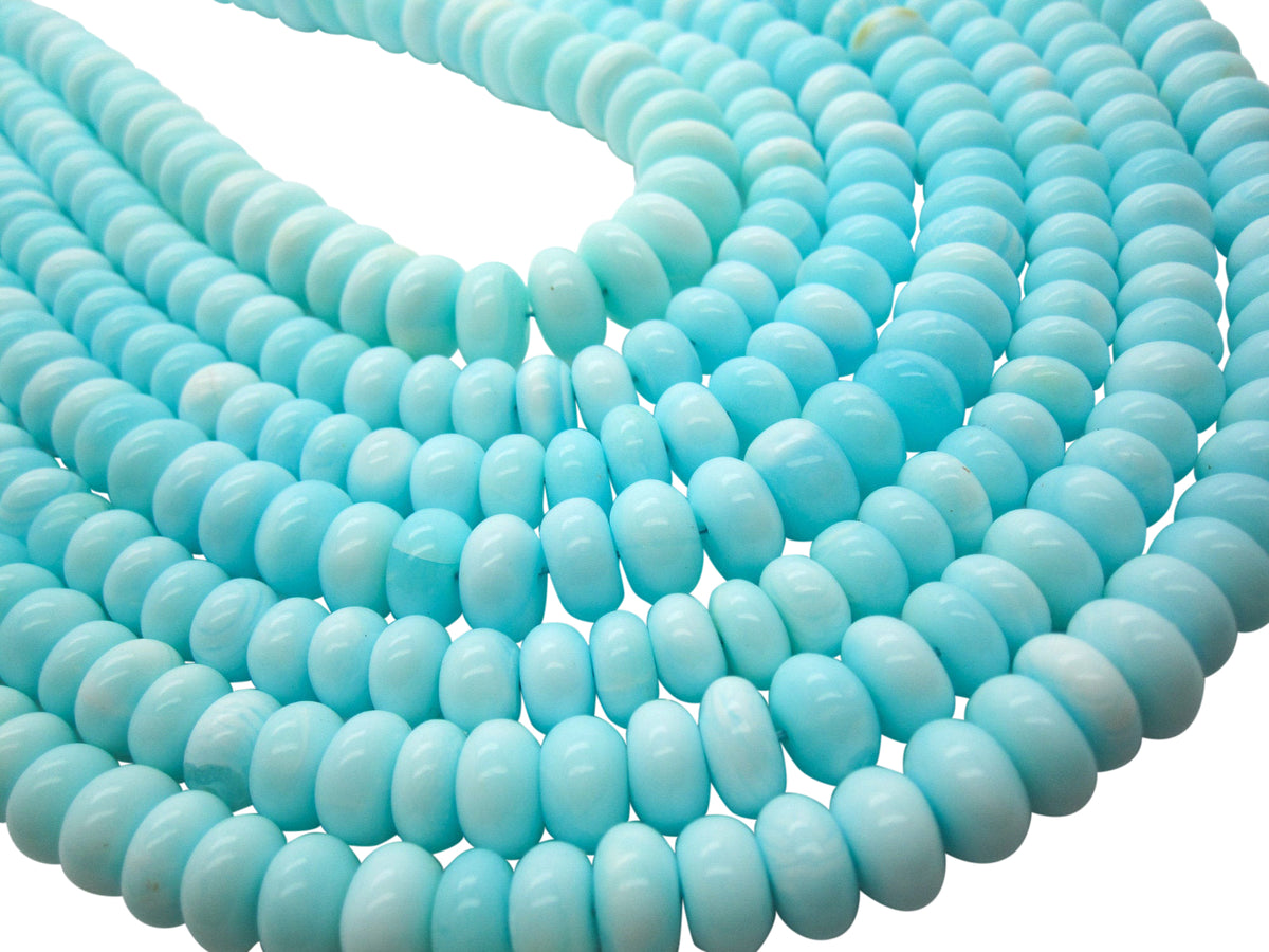 Peruvian Opal Beads in Smooth Rondelles
