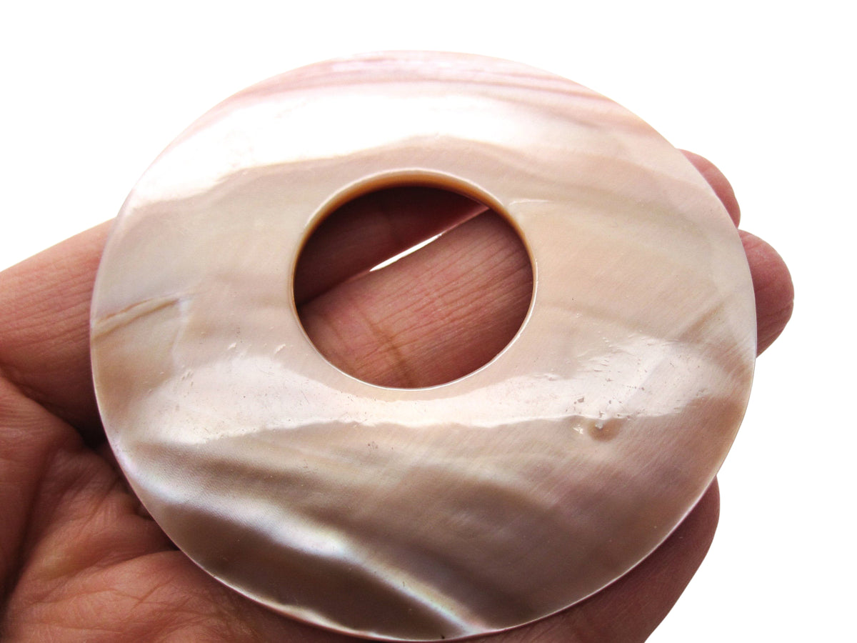 Pink Mother of Pearl Donut Pendant