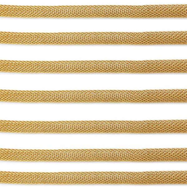 Knitted and Woven Chain in Sterling Silver and Gold-Filled Sold by the Foot