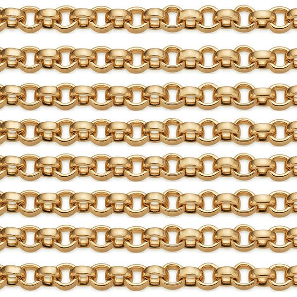 Rolo Chain in Sterling Silver and Gold-filled Sold By The Foot