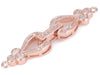 Triple Rose Gold Plated Fold Over Clasps with Cubic Zirconia