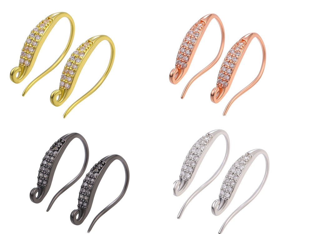 White gold deals earring findings