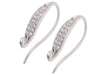 Triple White Gold Plated Earring Hooks with Cubic Zirconia