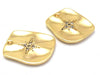 24K Gold Plated Brass Charms | Pendants | 12mm x 14mm