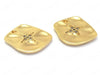 24K Gold Plated Brass Charms | Pendants | 12mm x 14mm