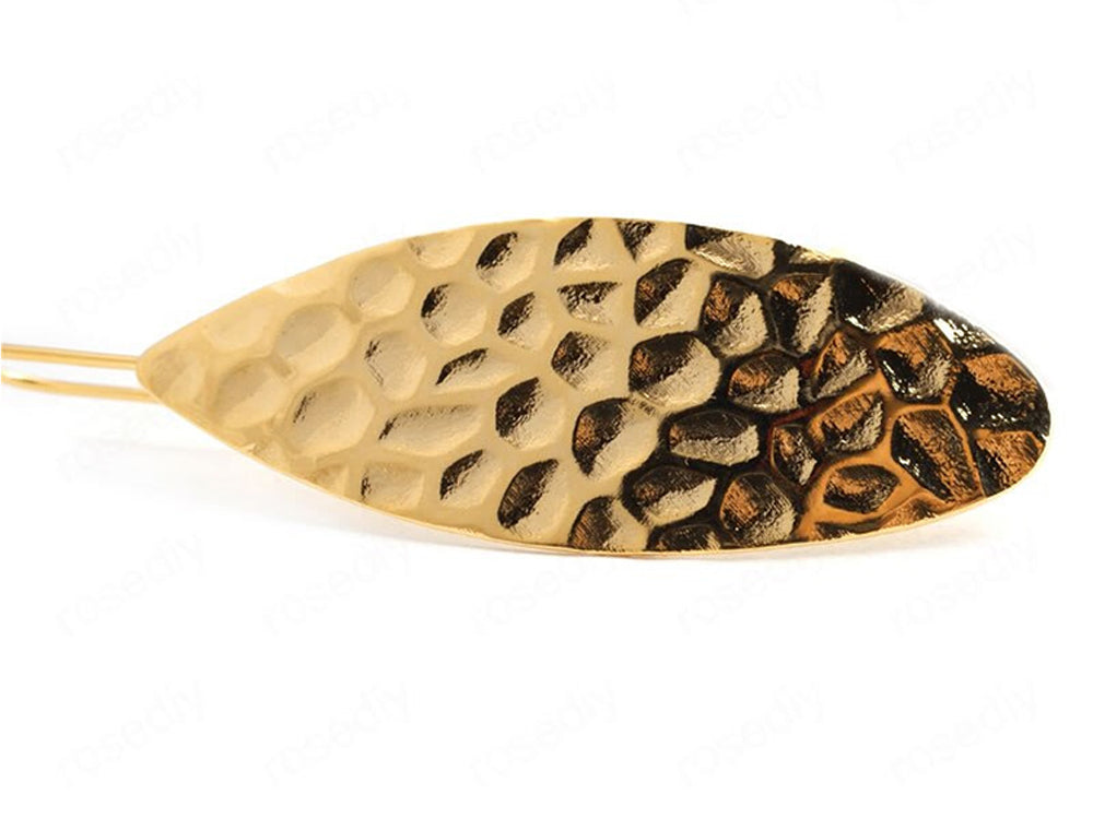 24K Gold Plated Hammered Earring Findings 