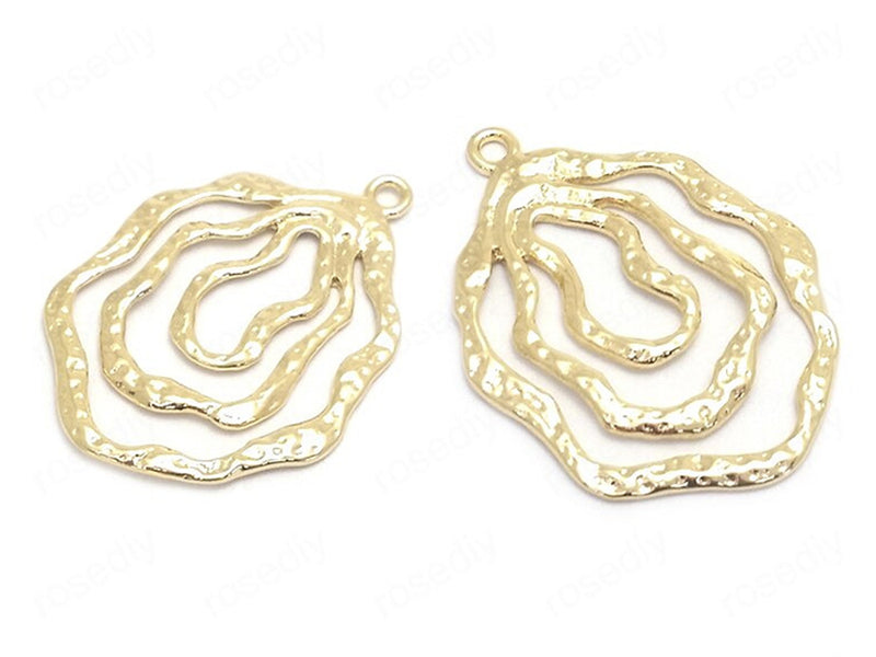 24K Gold Plated Charms | Pendants | Dancer Cutout | 16mm x 22mm | 2 Pieces