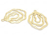 24K Gold Plated Earring Findings Side