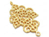 24K Gold Plated Filagree Components For Earrings Top