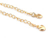 24K Gold Plated Extension Chain with Lobster Clasp and Heart Charm