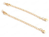 24K Gold Plated Extender Chain with Lobster Clasp and Heart Charm Front