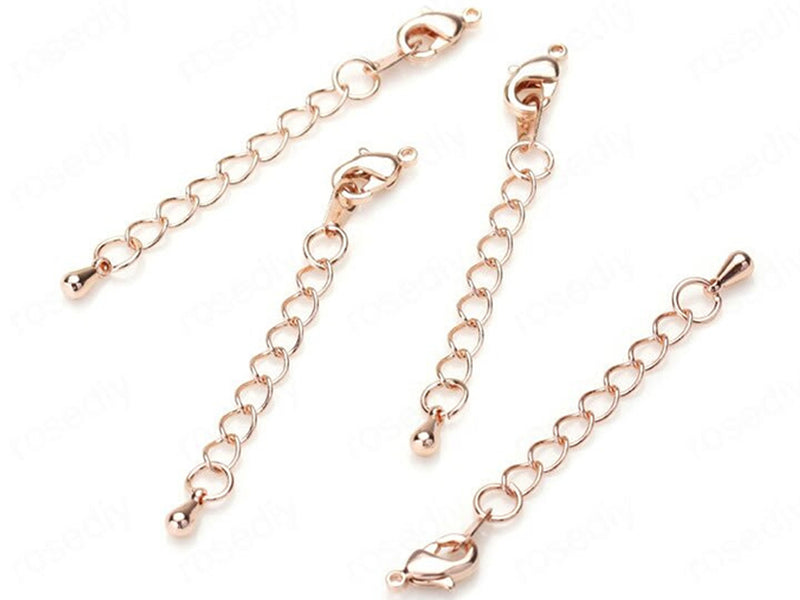 Necklace Extender Chain Links Lobster Clasps Extension Chain - Temu