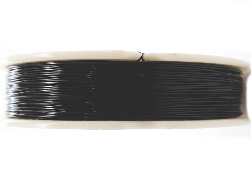 Black Tiger Tail Beading Wire .38mm Close Up