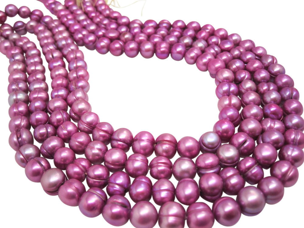 Violet Freshwater Pearls, Real Pearls, 5mm x 8mm