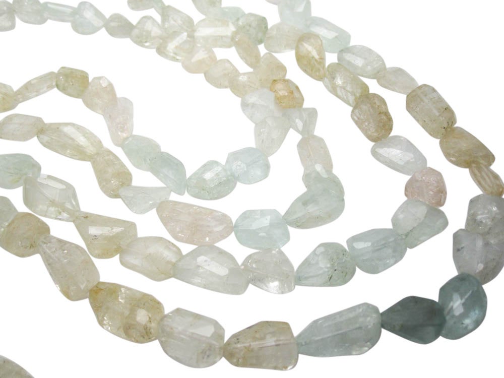 Aquamarine Nugget Beads