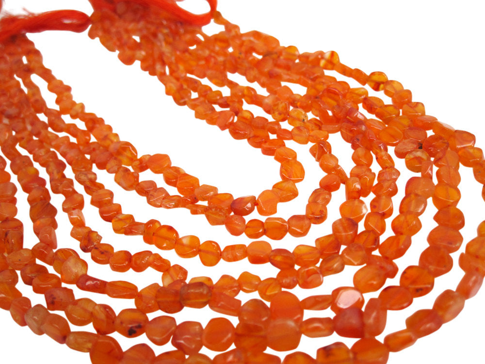 Carnelian Beads Coin Shaped