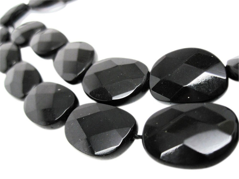 Faceted Black Onyx Beads